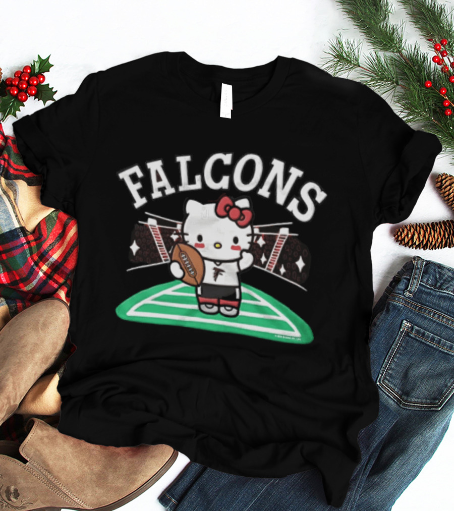 Hello Kitty Falcons Football Collaboration T-Shirt