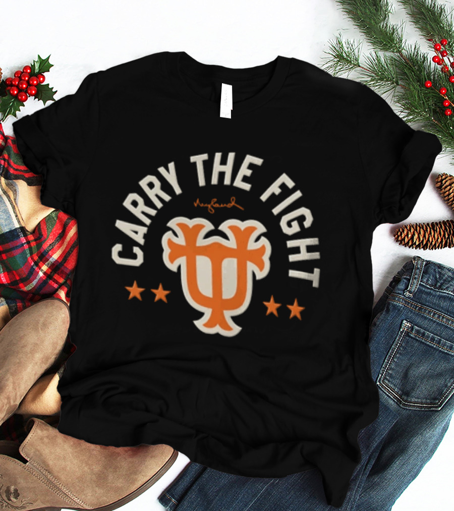 Carry The Fight Tennessee Volunteers Iconic Insignia With Stars T-Shirt