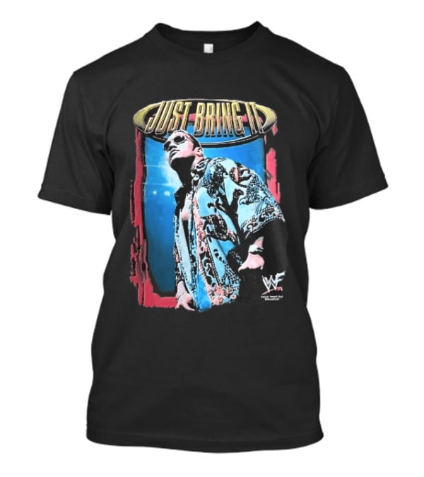 World Wrestling Federation Just Bring It Dwayne The Rock Johnson Sunglasses T-Shirt