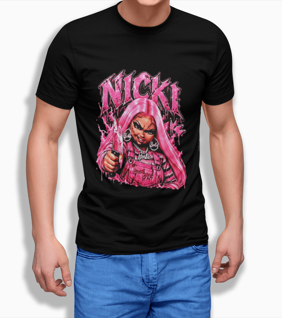 Nicki Chucky Barbie Good Guys Pink Halloween 2026 T-Shirt