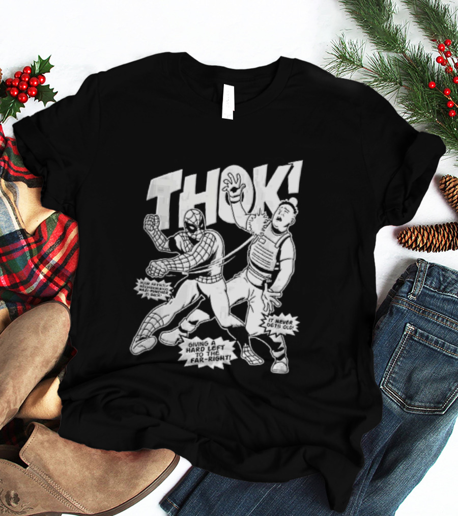 Spider Man Thok Nazi Puncher Far Right Comic Line T-Shirt