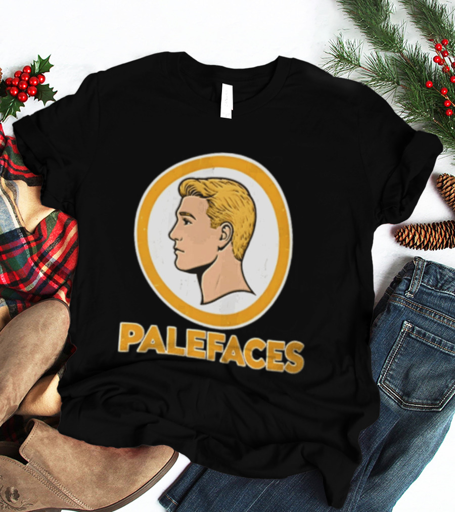 Palefaces Distressed Blonde Male Profile Circular T-Shirt