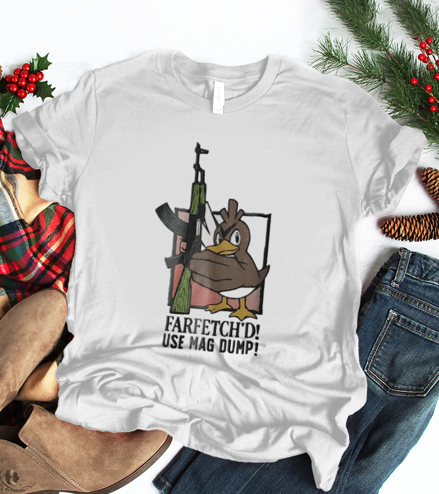 Farfetch'd Use Mag Dump Pok Mon Holding AK47 Rifle T-Shirt