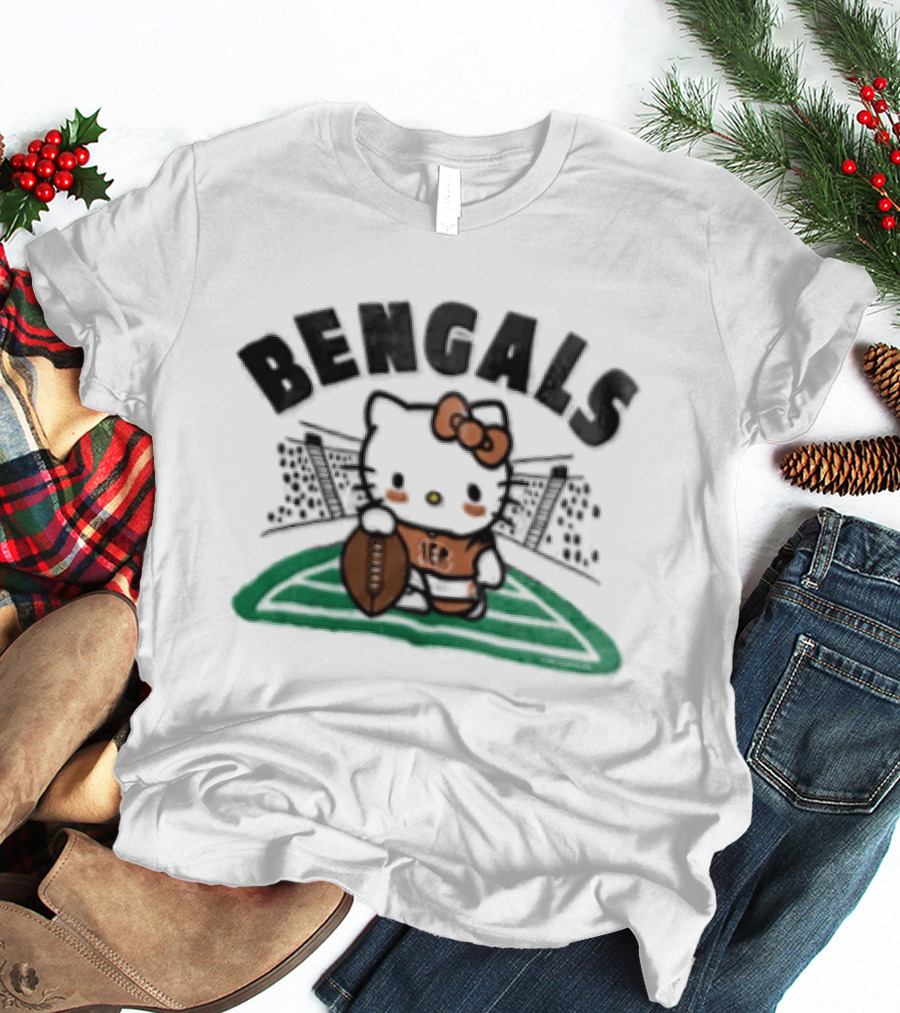 Hello Kitty Cincinnati Bengals Football Collaboration T-Shirt