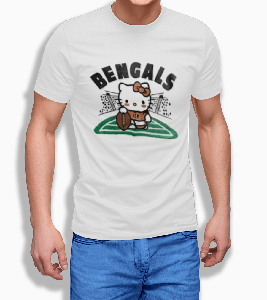 Hello Kitty Cincinnati Bengals Football Collaboration T-Shirt