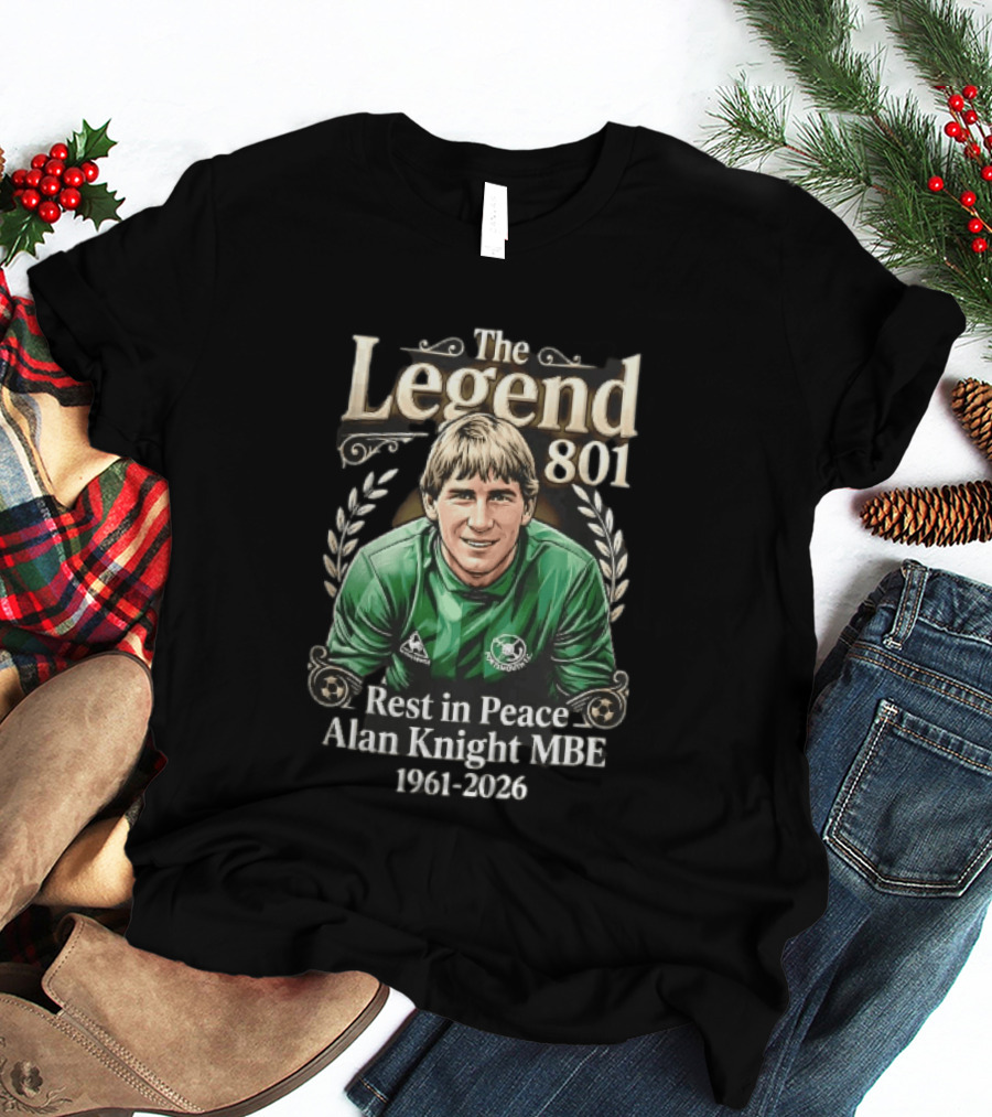 Portsmouth FC The Legend 801 Alan Knight MBE 1961 2026 Goalkeeper Laurel Wreath T-Shirt