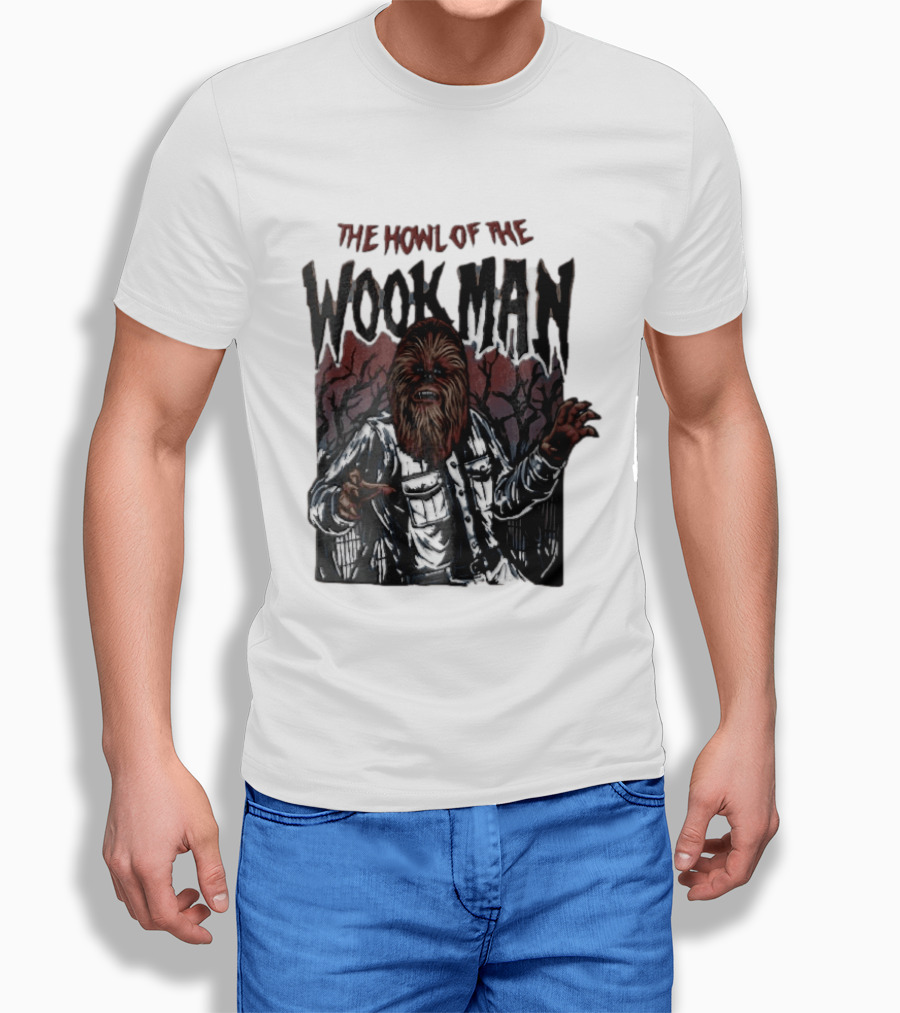The Howl Of The Wook Man Chewbacca Werewolf Spooky Forest Horror Flannel Jacket T-Shirt