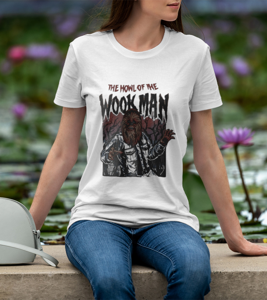 The Howl Of The Wook Man Chewbacca Werewolf Spooky Forest Horror Flannel Jacket T-Shirt