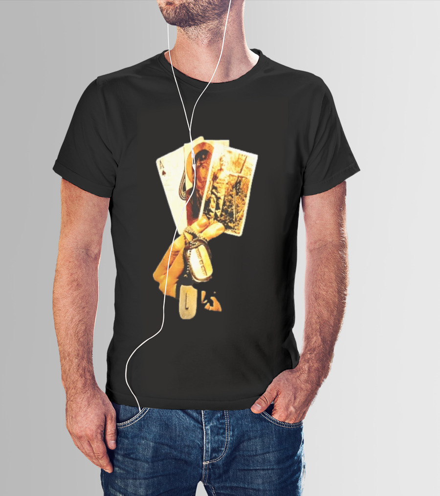Ace Of Spades Virgin Mary Soldier Photograph Dog Tags T-Shirt