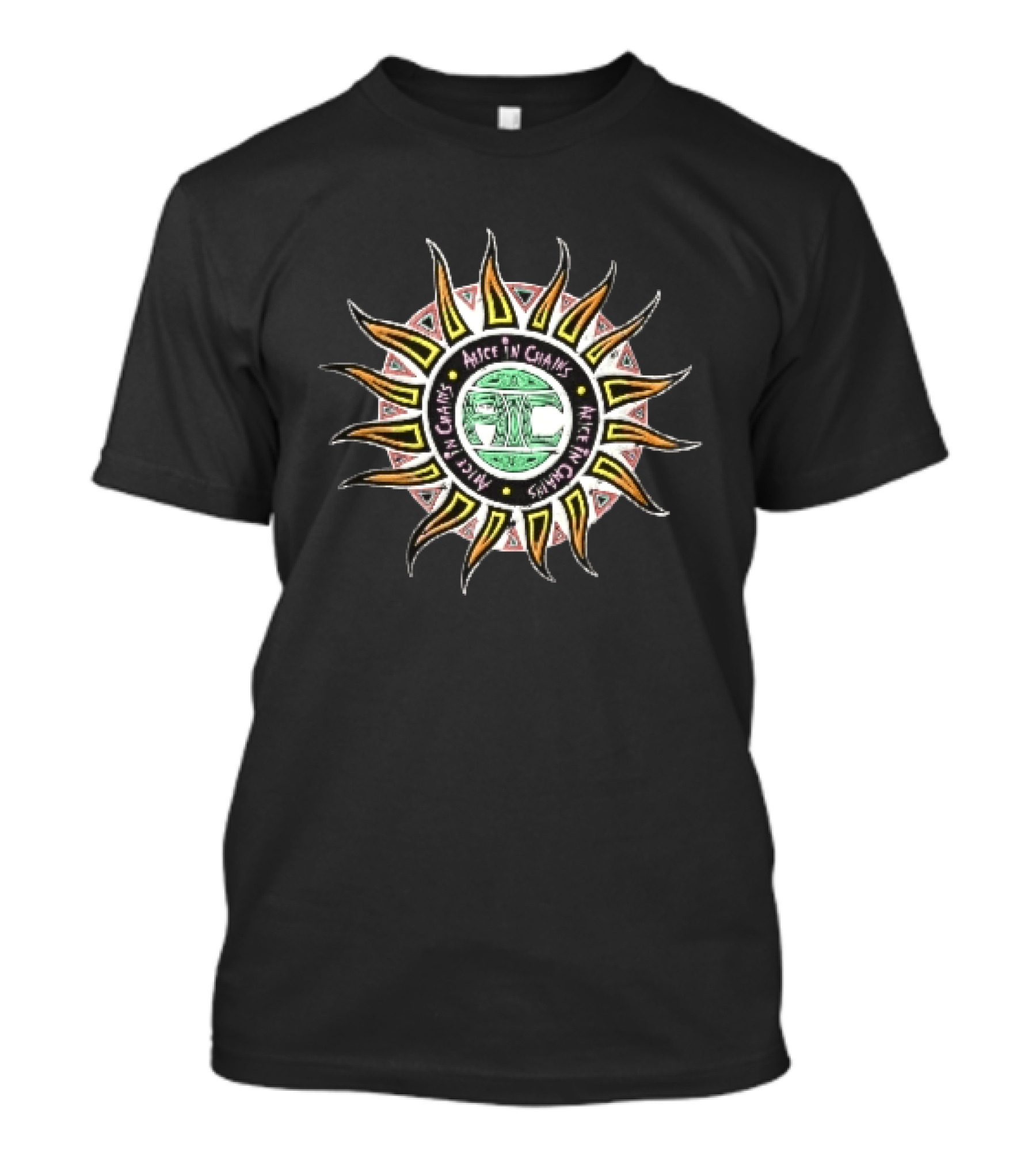 Alice In Chains Sun Icon With Band Name T-Shirt