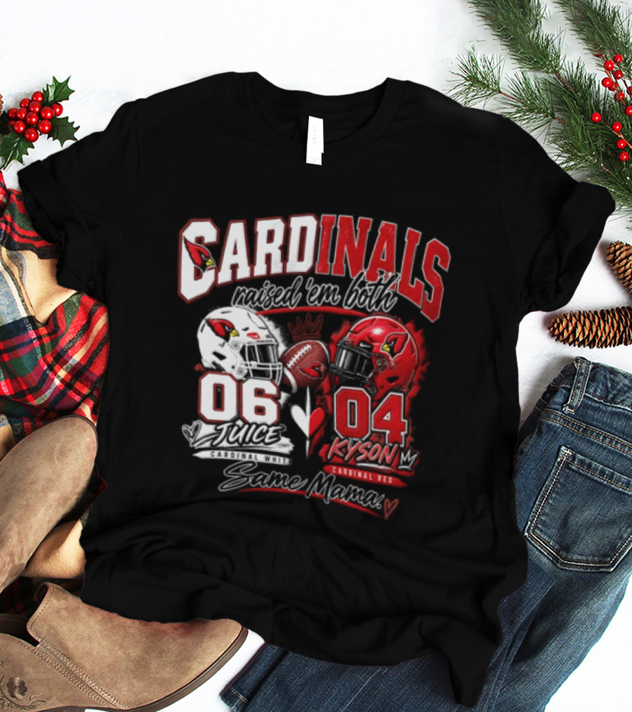 Cardinals Raised 'em Both 06 White Juice Vs 04 Red Kyson Bax Memx T-Shirt