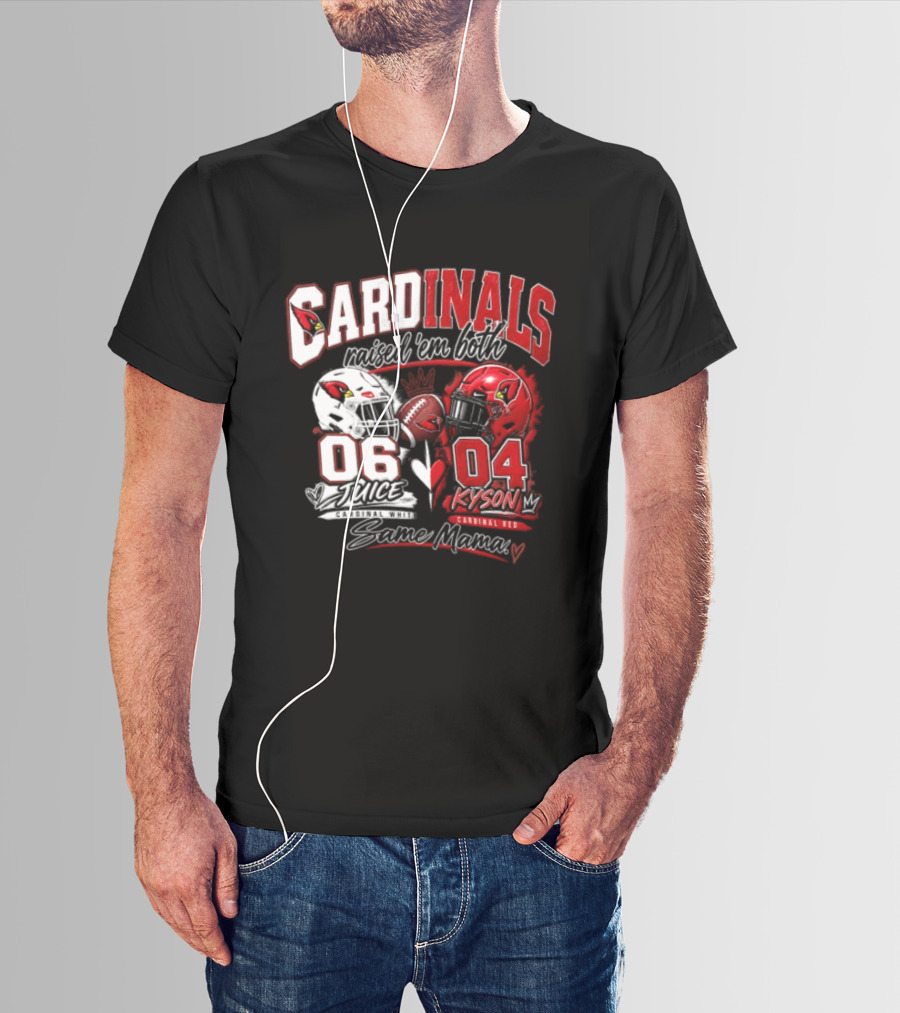 Cardinals Raised 'em Both 06 White Juice Vs 04 Red Kyson Bax Memx T-Shirt