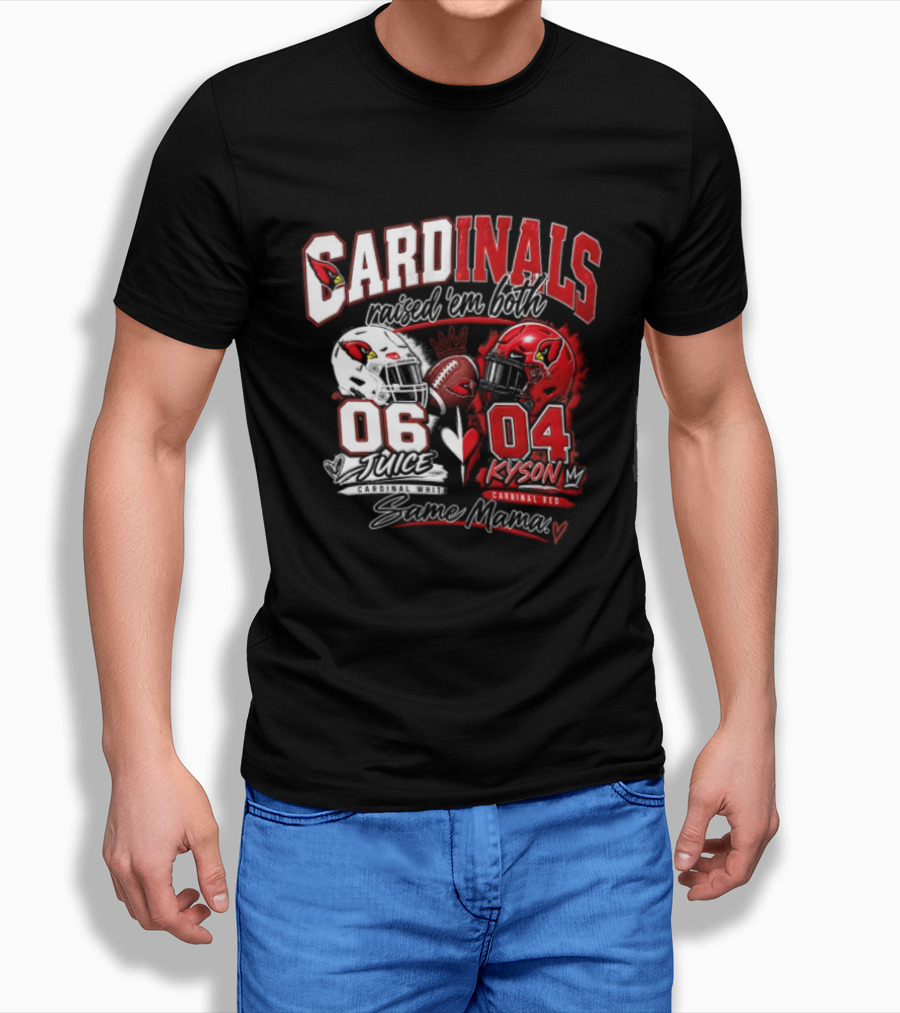 Cardinals Raised 'em Both 06 White Juice Vs 04 Red Kyson Bax Memx T-Shirt