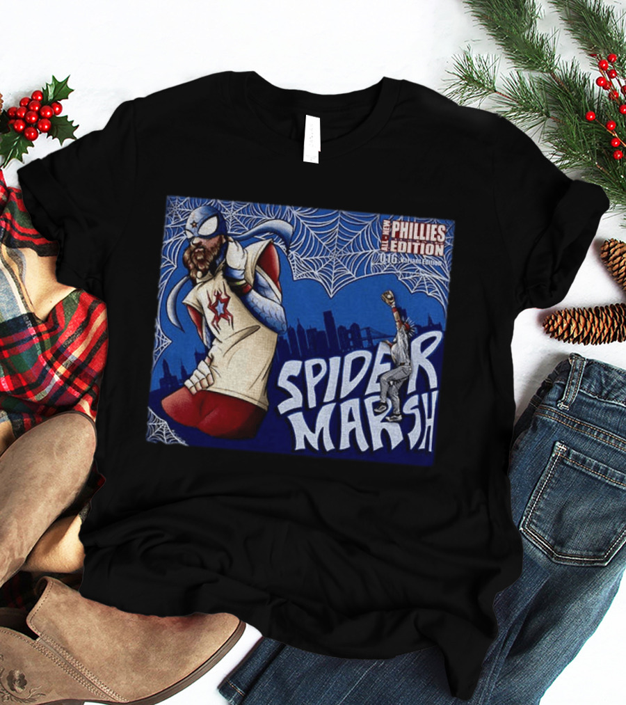 Philadelphia Phillies Spider Marsh Edition Brandon Marsh MLB T-Shirt