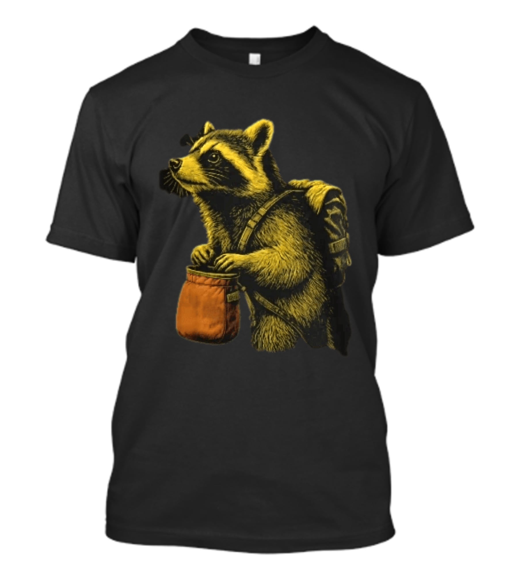 Raccoon Adventure Backpacking Chalk Bag Wildlife T-Shirt