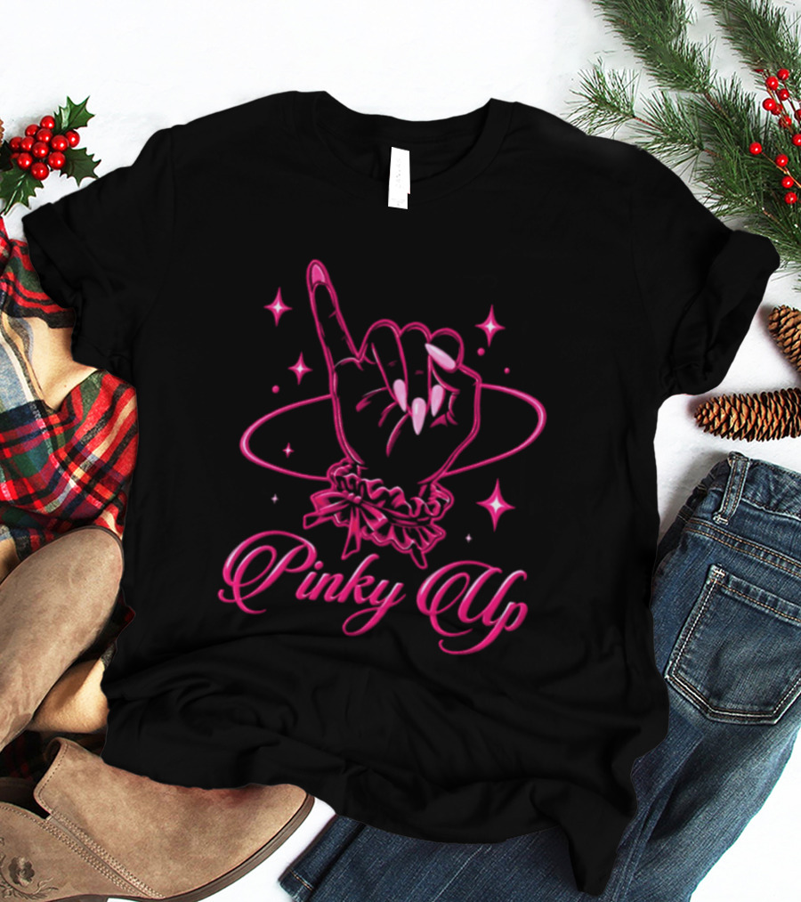 Wildworld Tour 2026 Pinky Up Hand Gesture Sparkling T-Shirt