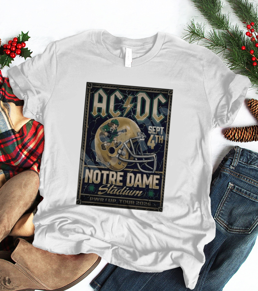 ACDC Notre Dame Stadium September 4th PWR Up Tour 2026 T-Shirt