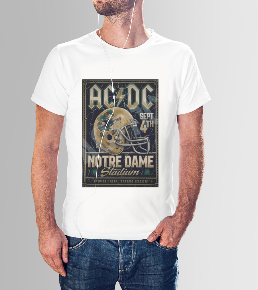 ACDC Notre Dame Stadium September 4th PWR Up Tour 2026 T-Shirt
