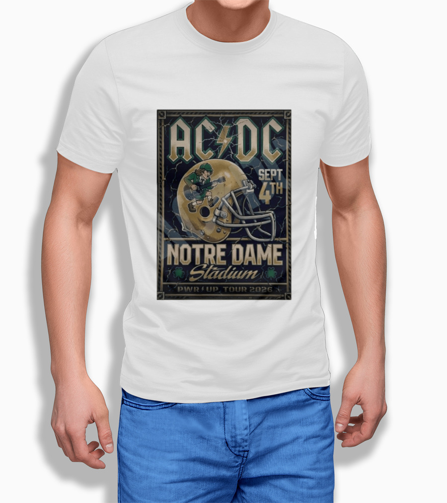 ACDC Notre Dame Stadium September 4th PWR Up Tour 2026 T-Shirt