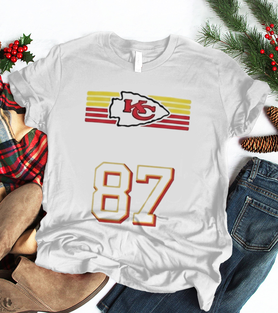 Travis Kelce Kansas City Chiefs KC Logo 87 T-Shirt