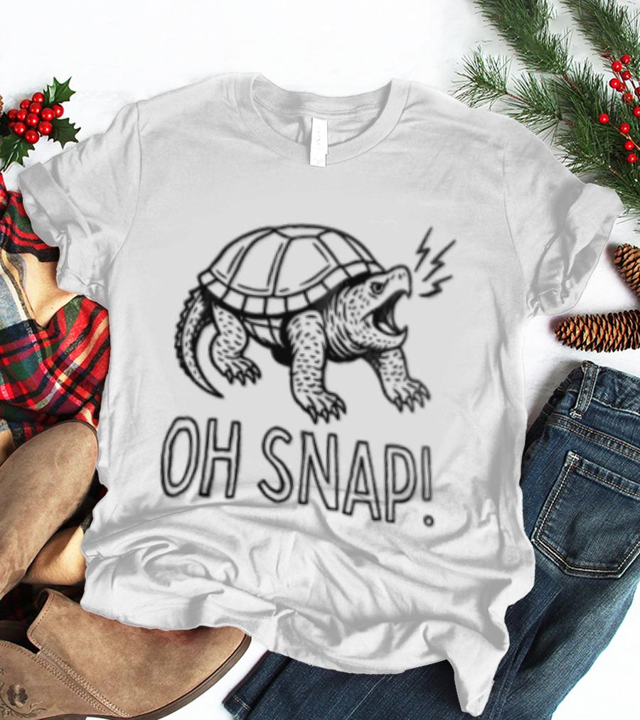 Turtle Oh Snap Funny Snapping Turtle T-Shirt