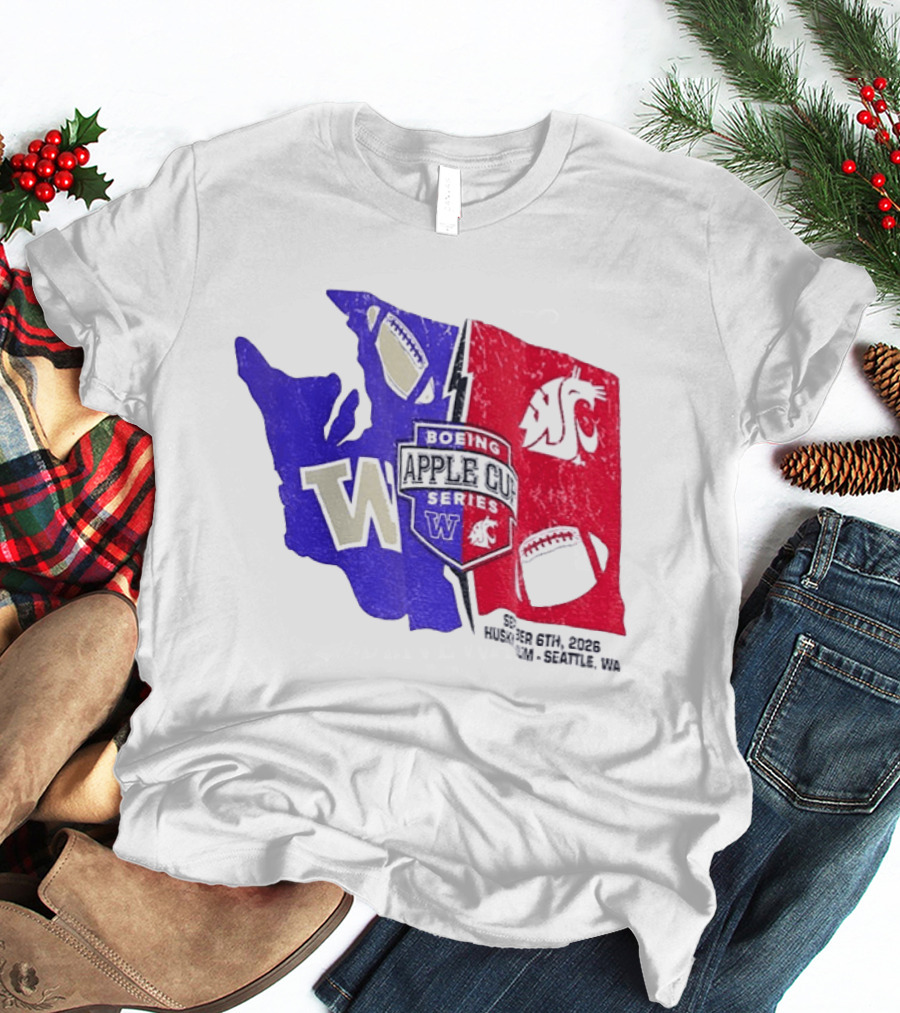 Boeing Apple Cup Series Washington Huskies Vs Cougars Sept 6th 2026 Seattle WA T-Shirt