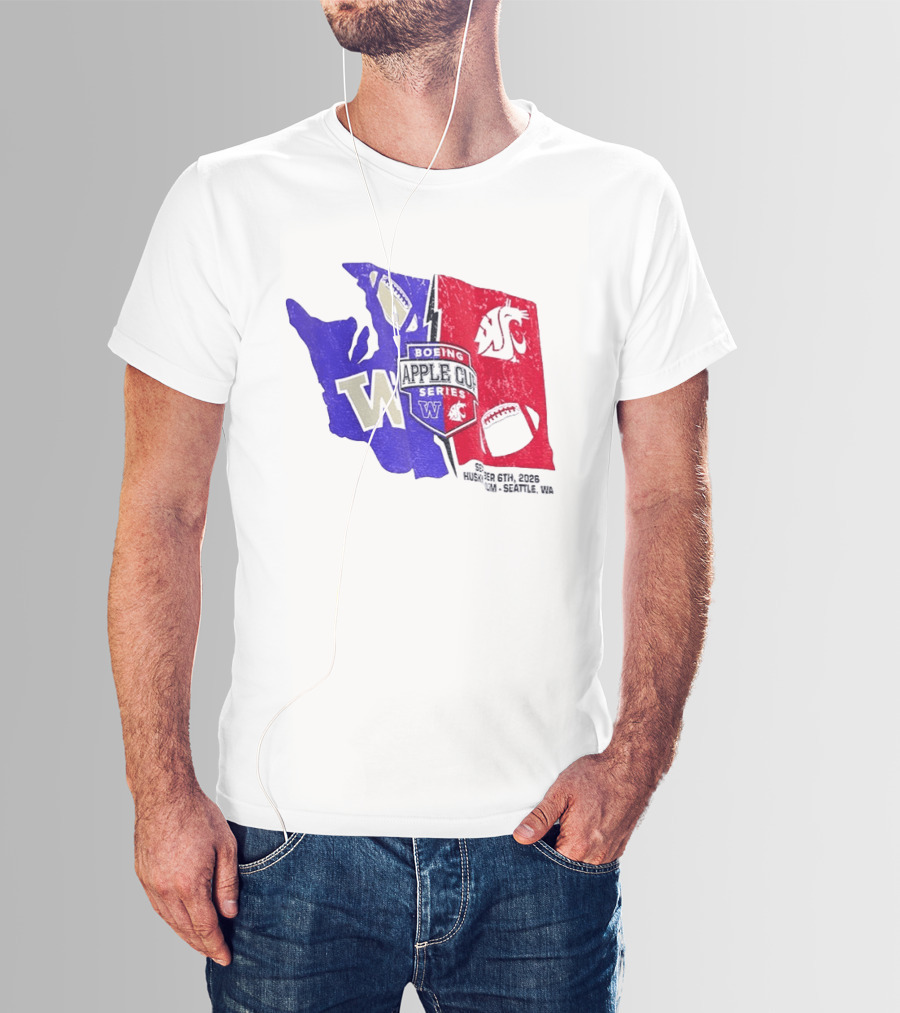 Boeing Apple Cup Series Washington Huskies Vs Cougars Sept 6th 2026 Seattle WA T-Shirt