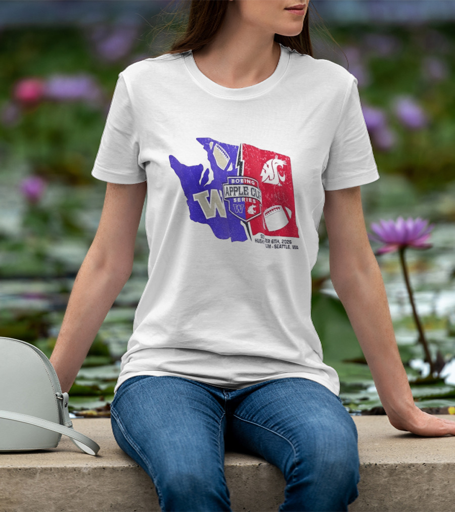Boeing Apple Cup Series Washington Huskies Vs Cougars Sept 6th 2026 Seattle WA T-Shirt