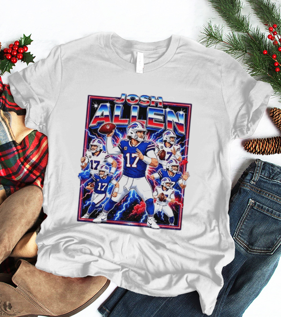Josh Allen Buffalo Bills Galactic Storm Quarterback 17 T-Shirt