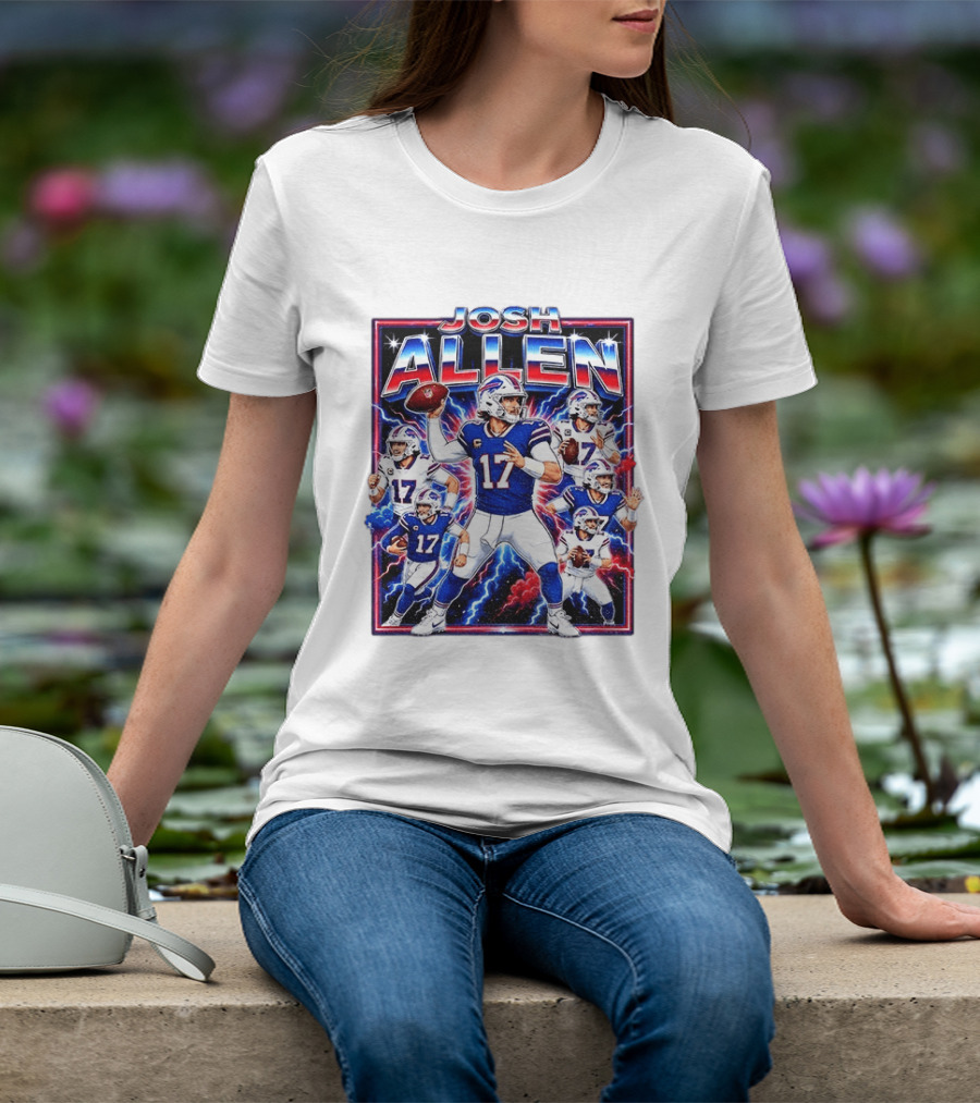 Josh Allen Buffalo Bills Galactic Storm Quarterback 17 T-Shirt