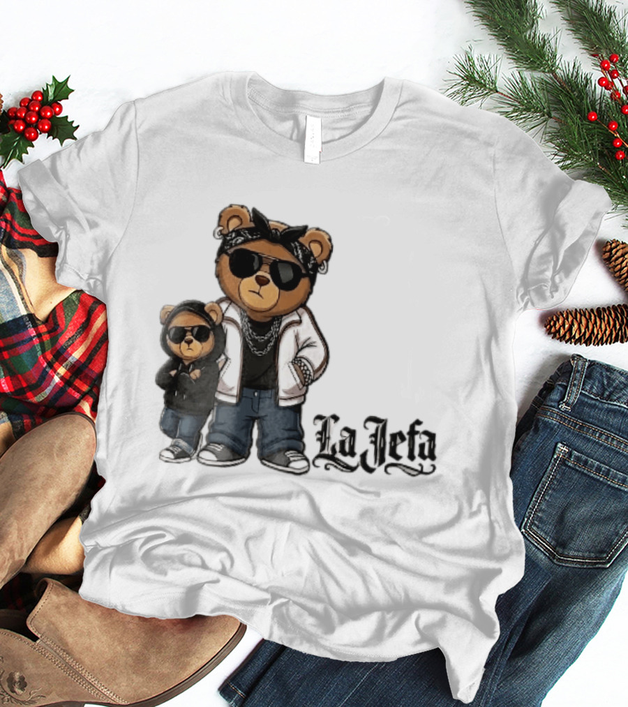 La Jefa Gangster Bears With Bandanas And Sunglasses T-Shirt