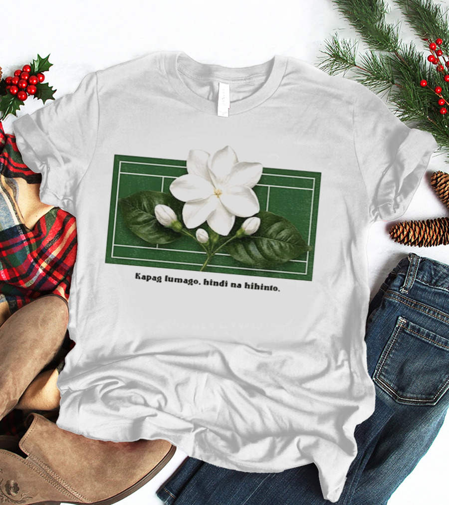 Alex Eala Sampaguita Kapag Lumago Tennis Court Motif T-Shirt