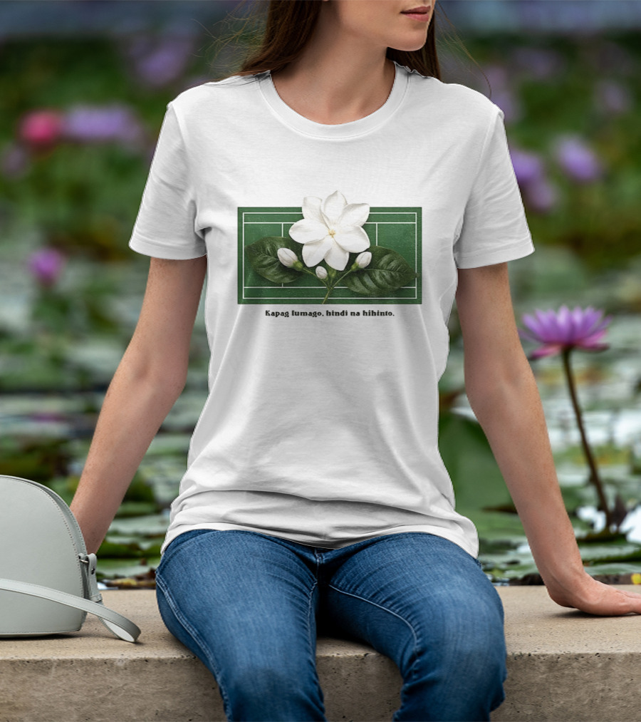 Alex Eala Sampaguita Kapag Lumago Tennis Court Motif T-Shirt