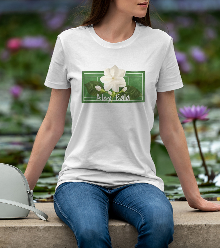 Alex Eala Sampaguita Tennis Court Blossom T-Shirt