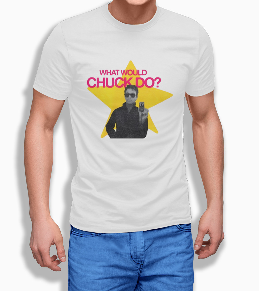 Chuck Timely And The Hourglass 90s Baby What Would Chuck Do Starburst T-Shirt