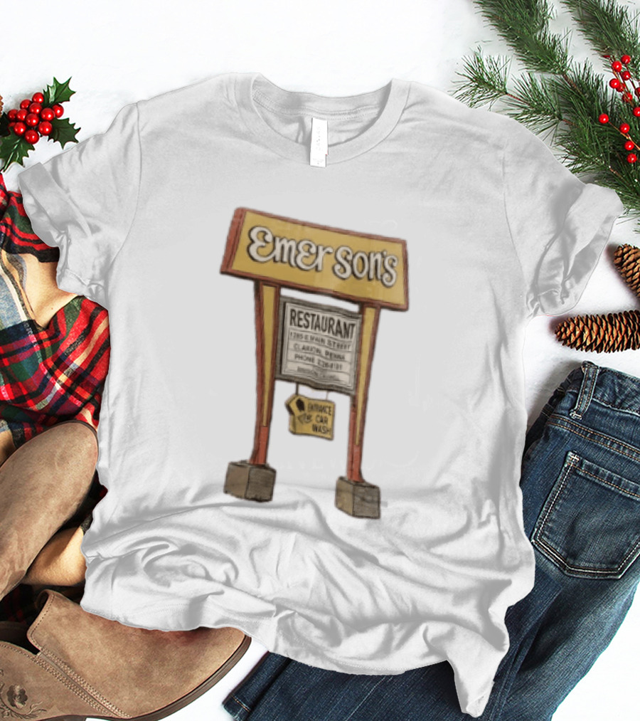 Emerson's Restaurant Sign Main Street Clarion Phone T-Shirt