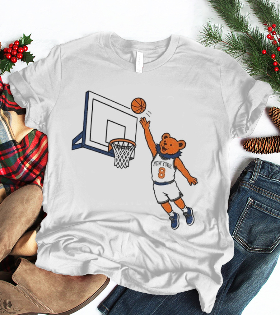 New York Knicks Grateful Dead Dancing Bear Basketball OG Anunoby Tip T-Shirt