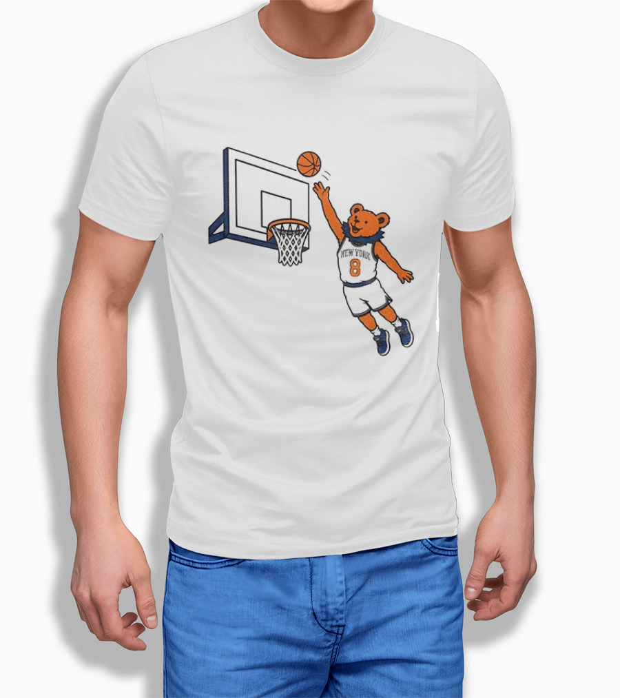 New York Knicks Grateful Dead Dancing Bear Basketball OG Anunoby Tip T-Shirt