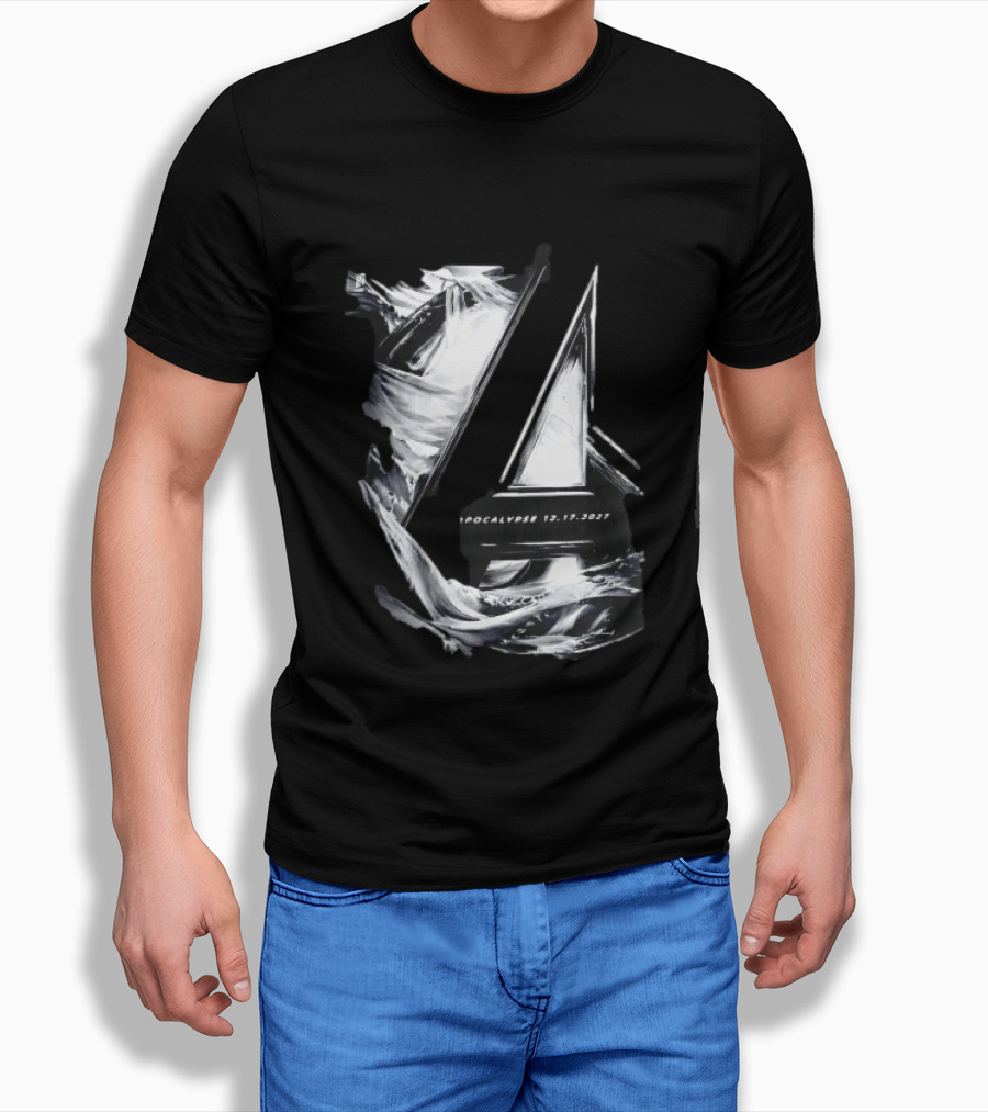 Avengers Apocalypse 12.17.2027 Tower Monochrome T-Shirt