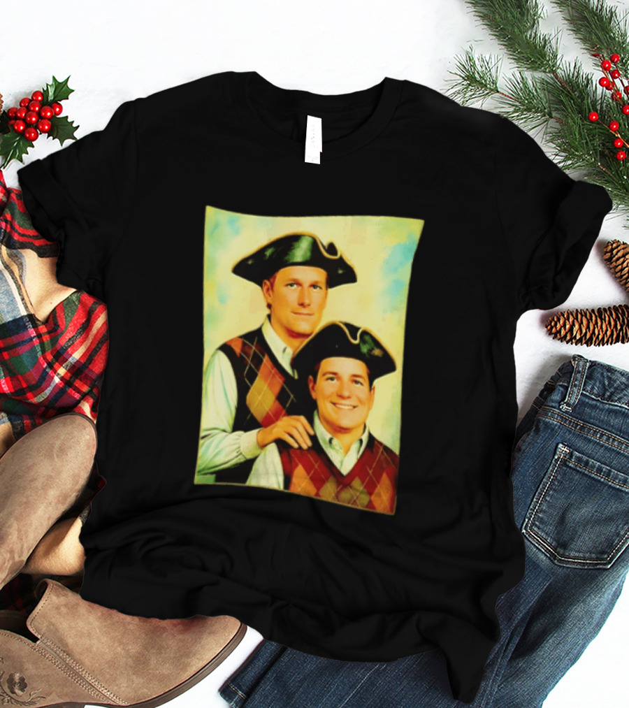 Bill Belichick Tom Brady New England Patriots Colonial Style Historical T-Shirt