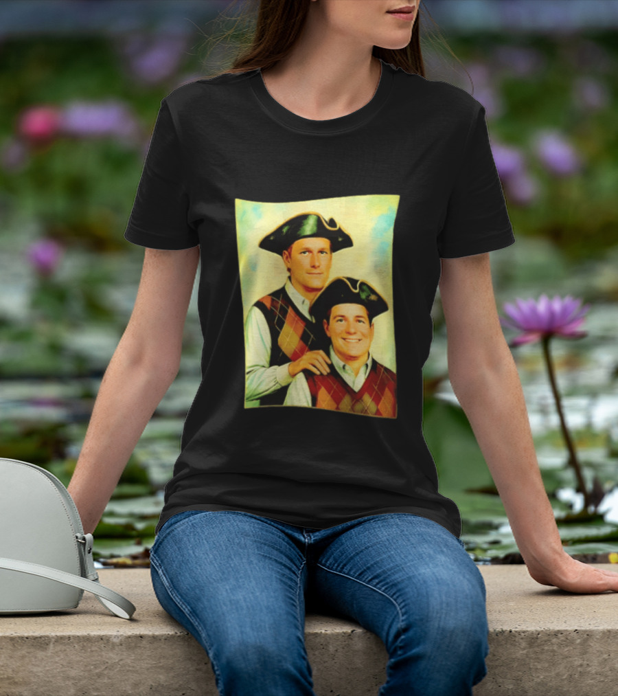 Bill Belichick Tom Brady New England Patriots Colonial Style Historical T-Shirt