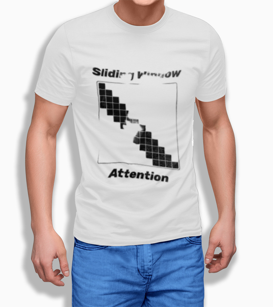 Sliding Window Attention Mechanism Diagram T-Shirt