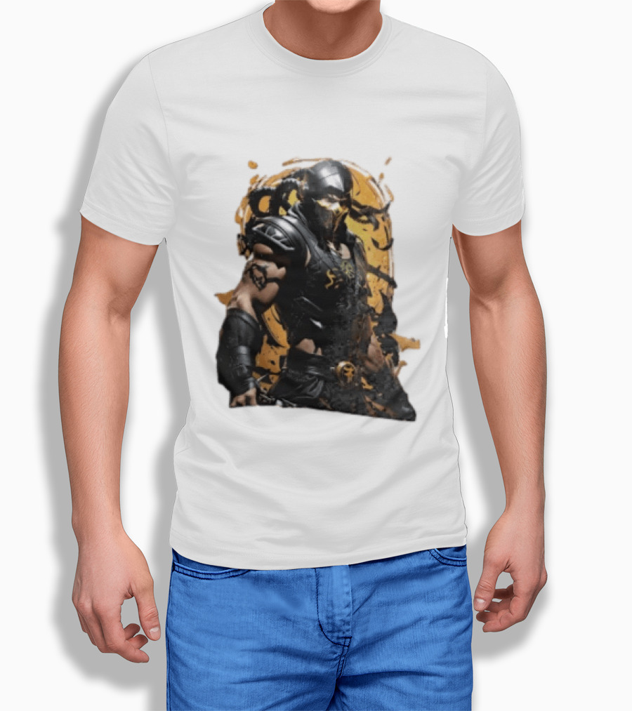 Mortal Kombat Scorpion Warrior Fighter T-Shirt
