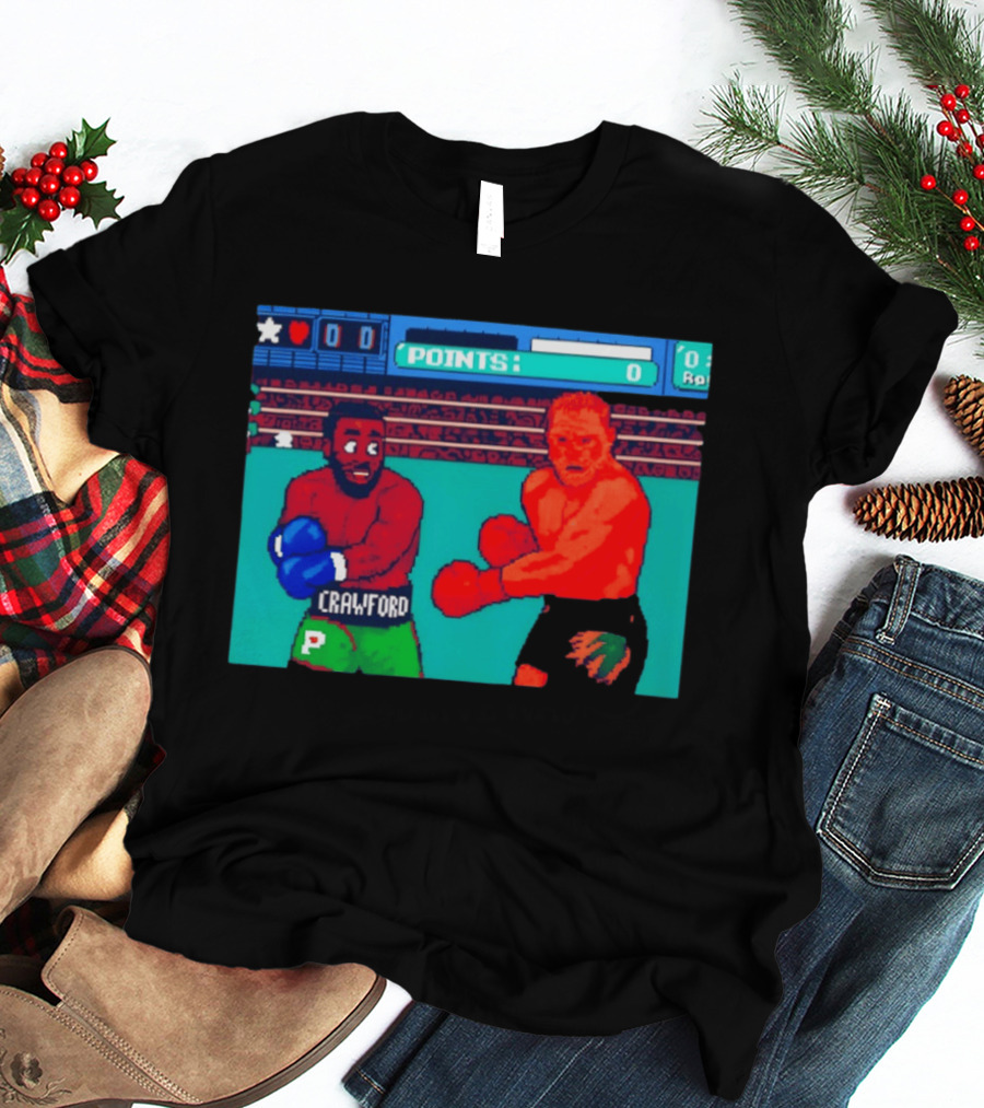 Crawford Vs Canelo Retro Boxing Arcade Game Showdown T-Shirt