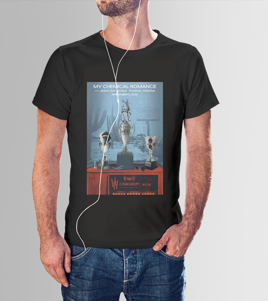 My Chemical Romance With Jimmy Eat World Phoenix Arizona September 6 2026 Trophy T-Shirt