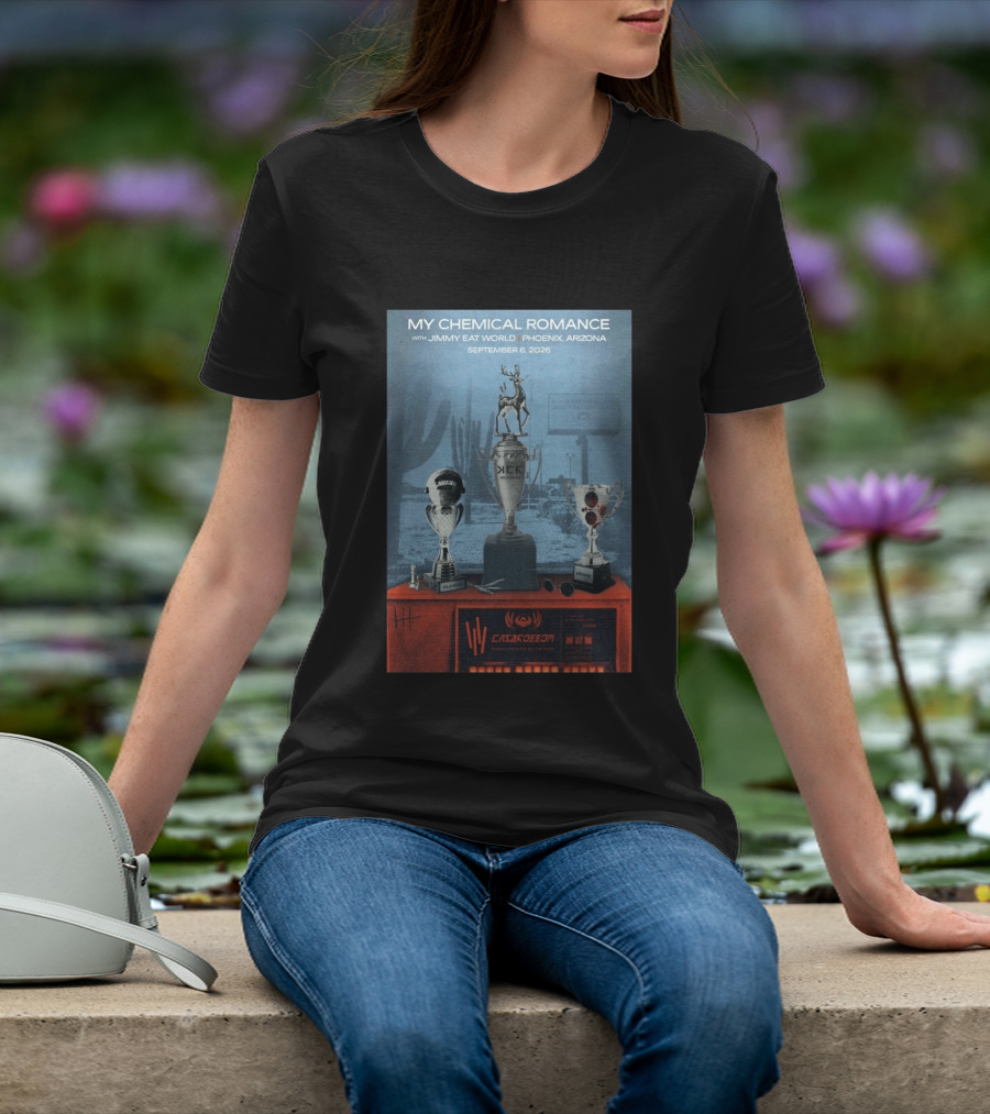 My Chemical Romance With Jimmy Eat World Phoenix Arizona September 6 2026 Trophy T-Shirt