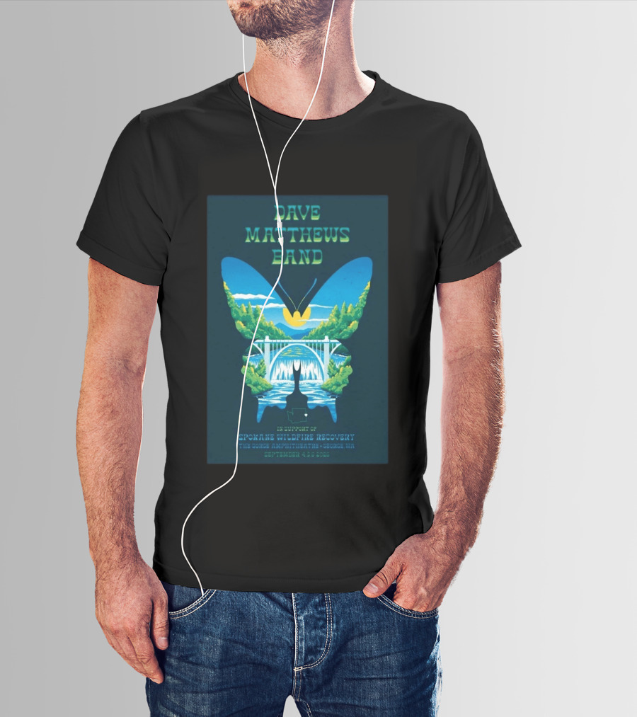 Dave Matthews Band Gorge Amphitheatre George WA September 4 6 2026 Spokane Wildfire Recovery T-Shirt