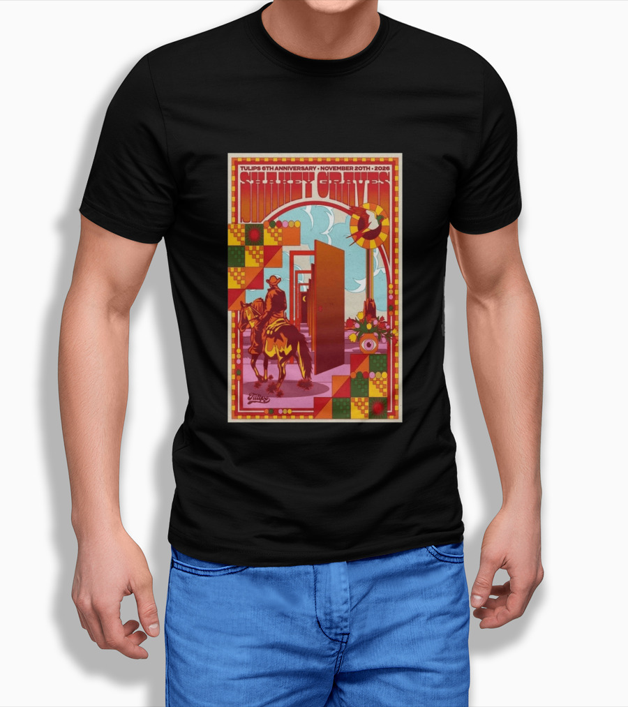 Tulips 6th Anniversary Shakey Graves November 20 2026 Fort Worth Texas Show T-Shirt