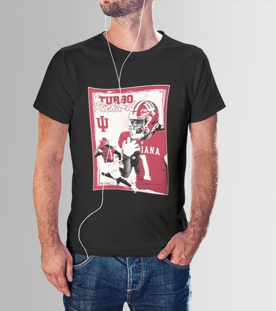 Indiana Hoosiers Turbo Richard #1 Football Powerhouse T-Shirt