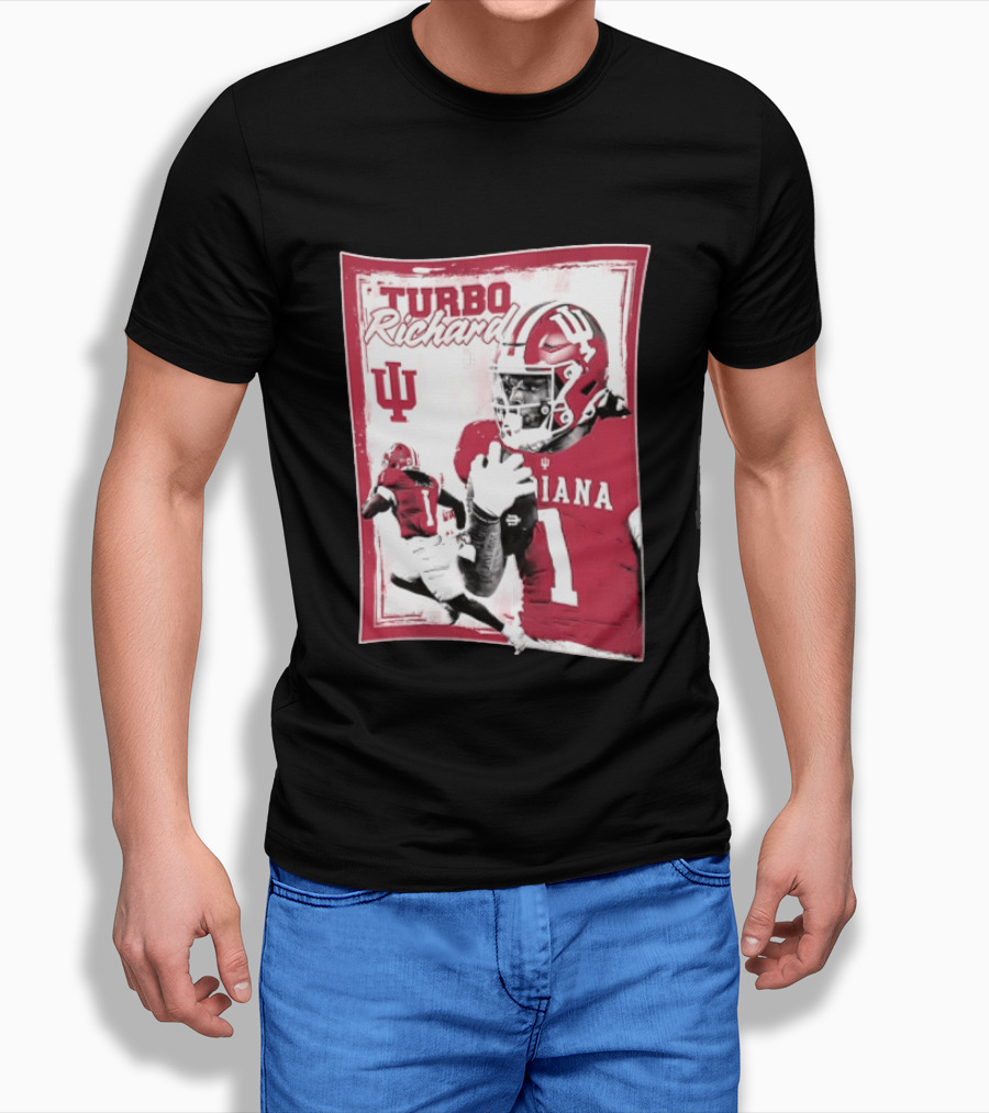 Indiana Hoosiers Turbo Richard #1 Football Powerhouse T-Shirt